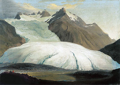 The Rhone Glacier Seen from the Valley at Gletsch, 1778 | Caspar Wolf | Painting Reproduction