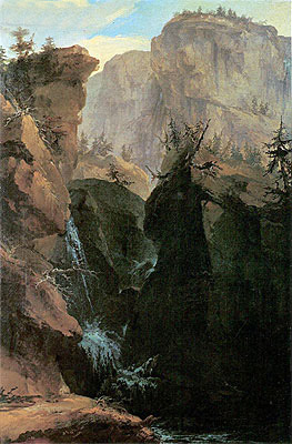 Felsschlucht mit Wasserfall, 1775 | Caspar Wolf | Gemälde Reproduktion