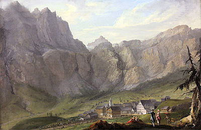 Leuekerbad, c.1774/77 | Caspar Wolf | Painting Reproduction