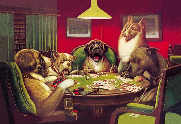 Ein Waterloo (Hunde, die Poker spielen), 1906 von Cassius Marcellus Coolidge | Gemälde-Reproduktion