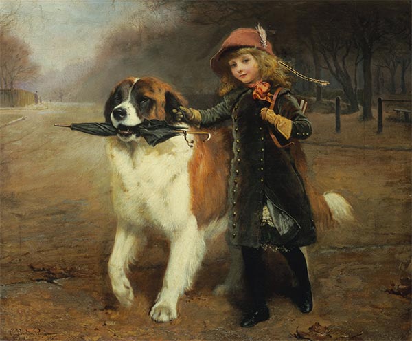 Ab zur Schule, 1883 | Charles Burton Barber | Gemälde Reproduktion