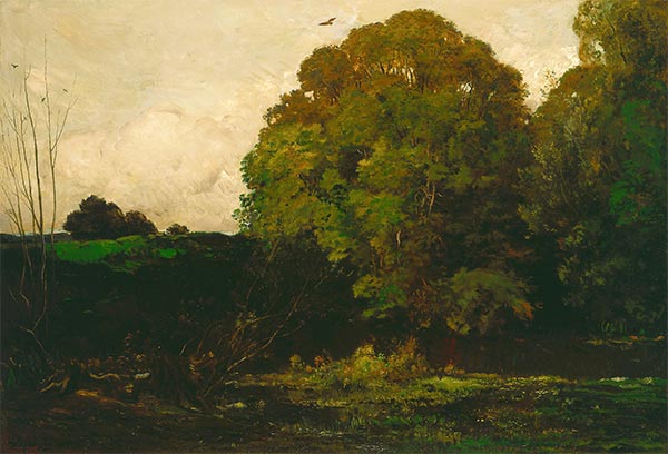 A Pond in the Morvan, 1869 | Charles-Francois Daubigny | Gemälde Reproduktion