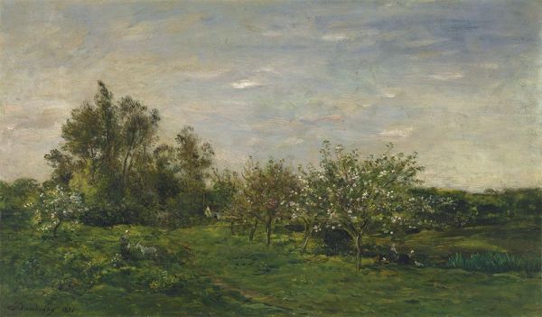 Frühlingszeit, 1876 | Charles-Francois Daubigny | Gemälde Reproduktion