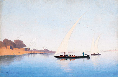 Boats on the Nile, n.d. by Charles-Theodore Frere | Painting Reproduction
