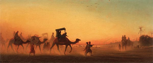 Caravan at Sunset, n.d. | Charles-Theodore Frere | Gemälde Reproduktion
