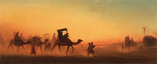 Caravan at Sunset, n.d. by Charles-Theodore Frere | Painting Reproduction