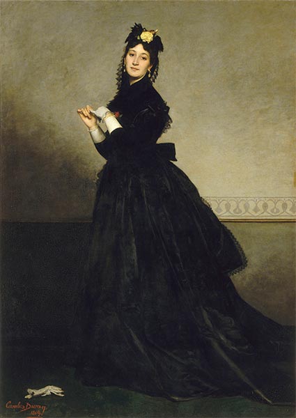 Die Dame mit dem Handschuh, 1869 | Carolus-Duran | Gemälde Reproduktion