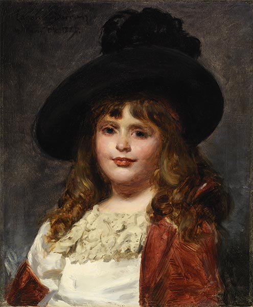 Laura mit sieben, 1887 von Carolus-Duran | Gemälde-Reproduktion