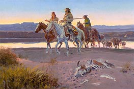 Carson's Men, 1913 by Charles Marion Russell | Painting Reproduction