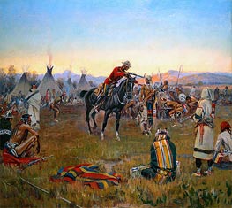 Single-Handed | Charles Marion Russell | Painting Reproduction
