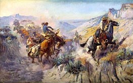 A Mix Up | Charles Marion Russell | Painting Reproduction