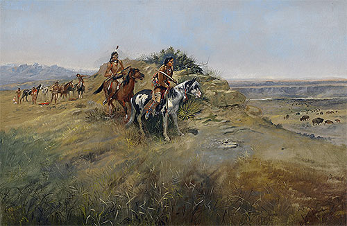 Buffalo Hunt, 1891 | Charles Marion Russell | Painting Reproduction