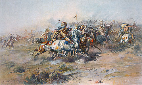 The Custer Fight, c.1903/05 | Charles Marion Russell | Painting Reproduction