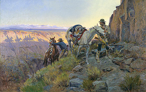 When Shadows Hint Death | Charles Marion Russell | Painting Reproduction