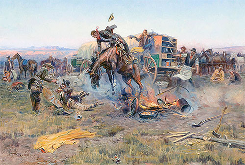The Camp Cook's Troubles | Charles Marion Russell | Painting Reproduction