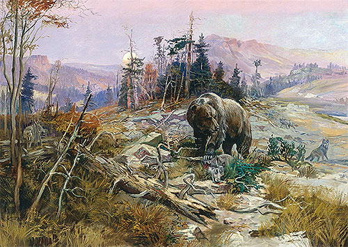The Custer Fight Giclee Canvas Print Charles Marion Russell