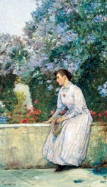 In the Garden, c.1888/89 by Hassam | Painting Reproduction