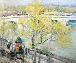Pont Royal, Paris, 1897 by Hassam | Painting Reproduction