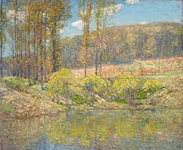 Frühling, Hochland von Navesink, 1908 von Hassam | Gemälde-Reproduktion