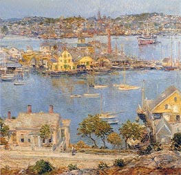 Gloucester Harbor, 1899 von Hassam | Gemälde-Reproduktion