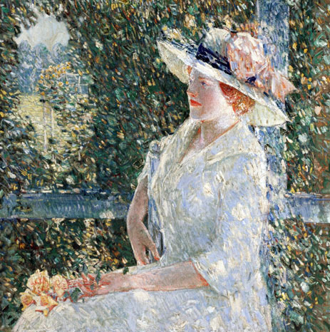 An Outdoor Portrait of Miss Weir, 1909 | Hassam | Painting Reproduction