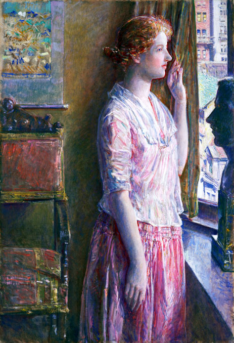 Easter Morning (Portrait at a New York Window), 1921 | Hassam | Gemälde Reproduktion