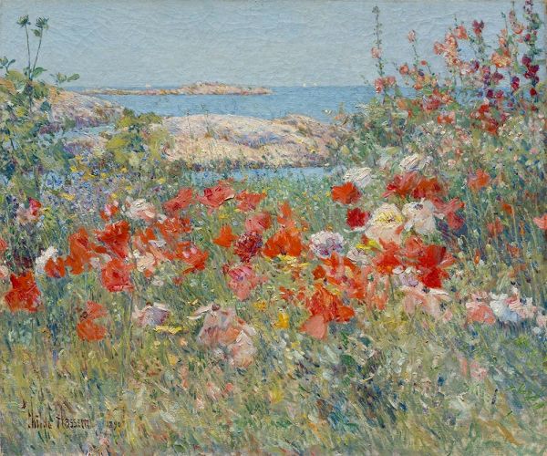 Celia Thaxter's Garden, Isles of Shoals, Maine, 1890 | Hassam | Painting Reproduction