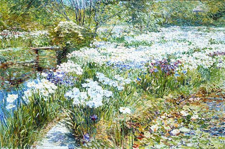 The Water Garden, 1909 | Hassam | Painting Reproduction