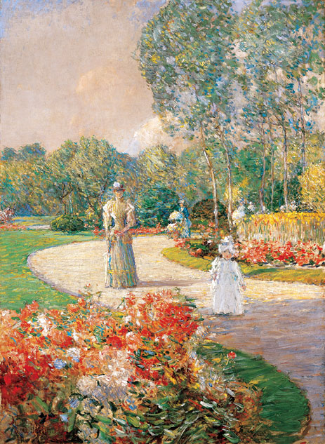 Parc Monceau, Paris, 1897 | Hassam | Painting Reproduction