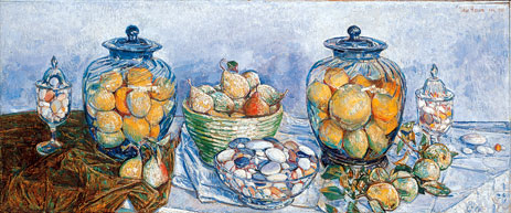 Long Island Pebbles and Fruit, 1931 | Hassam | Gemälde Reproduktion