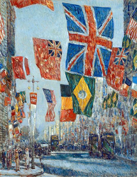 Avenue of the Allies, Great Britain, 1918, 1918 | Hassam | Painting Reproduction