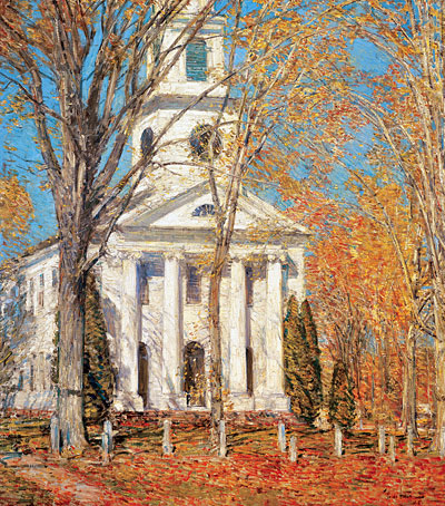 Church at Old Lyme, 1905 | Hassam | Painting Reproduction