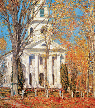 Kirche in Old Lyme, 1905 von Hassam | Gemälde-Reproduktion
