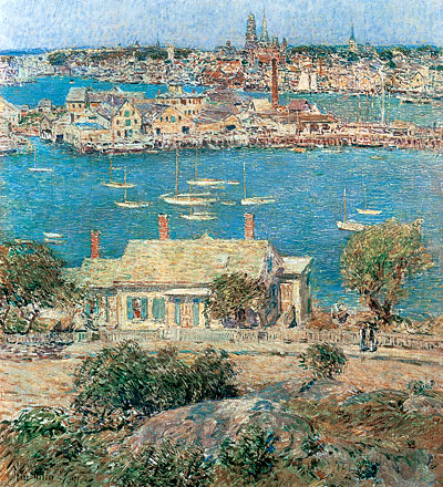 Gloucester-Hafen, 1899 von Hassam | Gemälde-Reproduktion