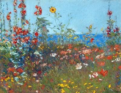 Poppies, Isles of Shoals, c.1890 | Hassam | Painting Reproduction