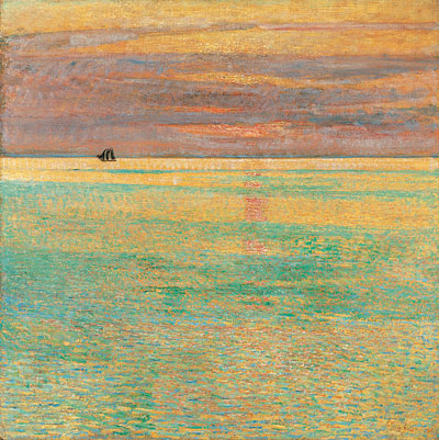 Sunset at Sea, 1911 | Hassam | Gemälde Reproduktion