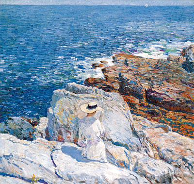 The South Ledges, Appledore, 1913 by Hassam | Painting Reproduction