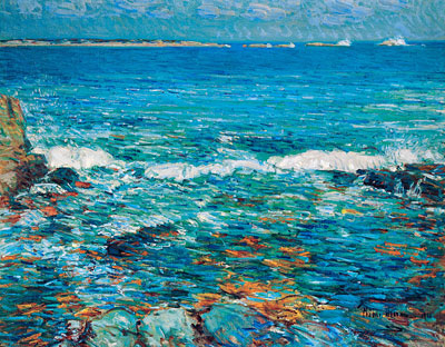 Duck Island from Appledore, 1911 by Hassam | Painting Reproduction