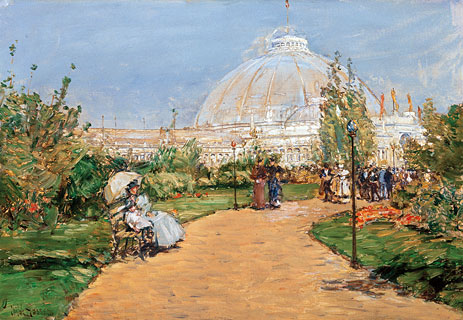 Horticulture Building, World's Columbian Exposition, Chicago, 1983 | Hassam | Painting Reproduction