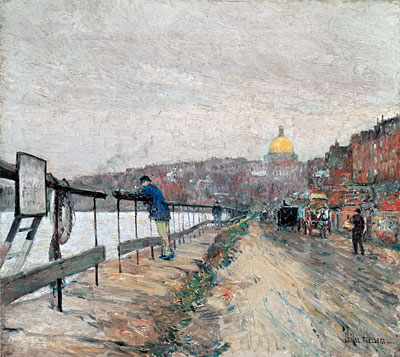 Charles River and Beacon Hill, 1892 | Hassam | Gemälde Reproduktion