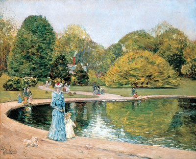 Central Park, 1892 by Hassam | Painting Reproduction
