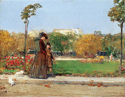 In the Park, 1889 | Hassam | Painting Reproduction