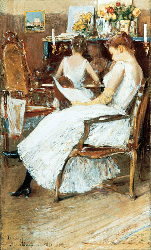 Mrs. Hassam and Her Sister, 1889 | Hassam | Gemälde Reproduktion
