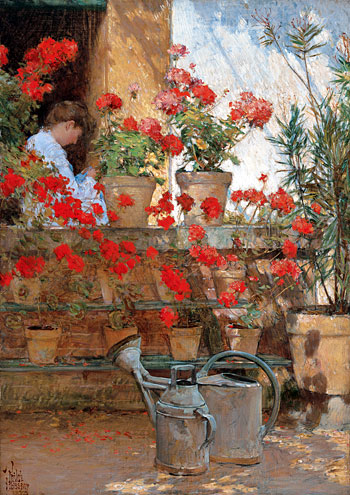 Geranien | Hassam | Gemälde Reproduktion