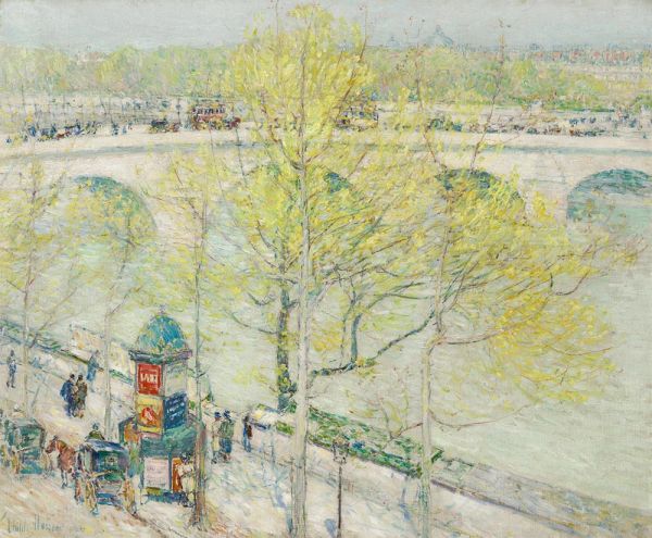 Pont Royal, Paris | Hassam | Gemälde Reproduktion
