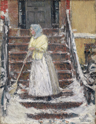 Schneefegen | Hassam | Gemälde Reproduktion