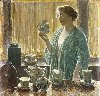 Strawberry Tea Set, 1912 | Hassam | Gemälde Reproduktion