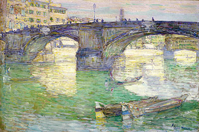 Ponte Santa Trinita, 1897 | Hassam | Gemälde Reproduktion