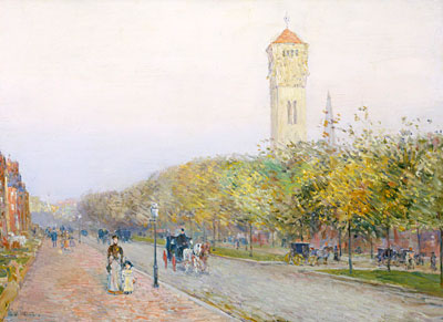 Commonwealth Avenue, Boston | Hassam | Painting Reproduction