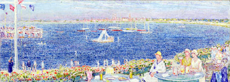 Afternoon, Devon Yacht Club, 1930 | Hassam | Painting Reproduction